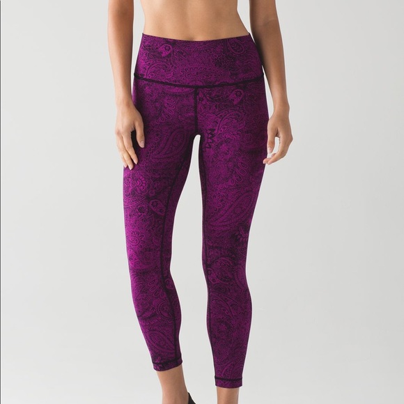 lululemon athletica Pants - Pink and black lululemon leggings size 6